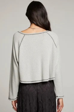 Women Chaser Brand Lucy Heather Grey Long Sleeve