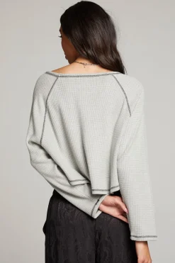 Women Chaser Brand Lucy Heather Grey Long Sleeve