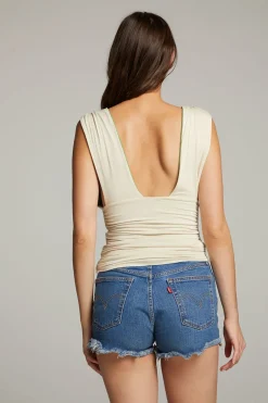 Women Chaser Brand Magic Whitecap Grey And Piquant Green Reversible Tank Top