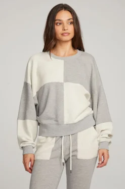 Women Chaser Brand Marie Heather Grey Pullover
