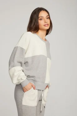 Women Chaser Brand Marie Heather Grey Pullover