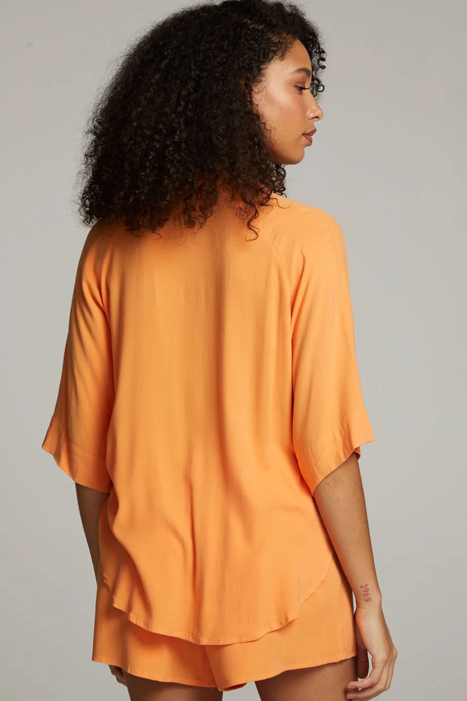 Women Chaser Brand Marlin Tangerine Button Up