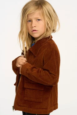Kids/BOY Chaser Brand Martin Walnut Brown Zip Up Corduroy Jacket