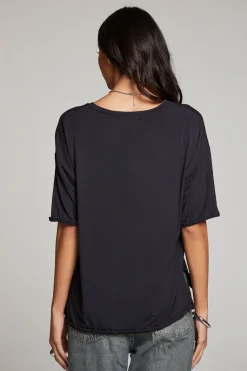 Women Chaser Brand Mason Licorice V Neck