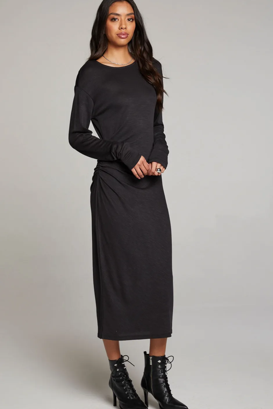 Women Chaser Brand Memory Licorice Midi Dress