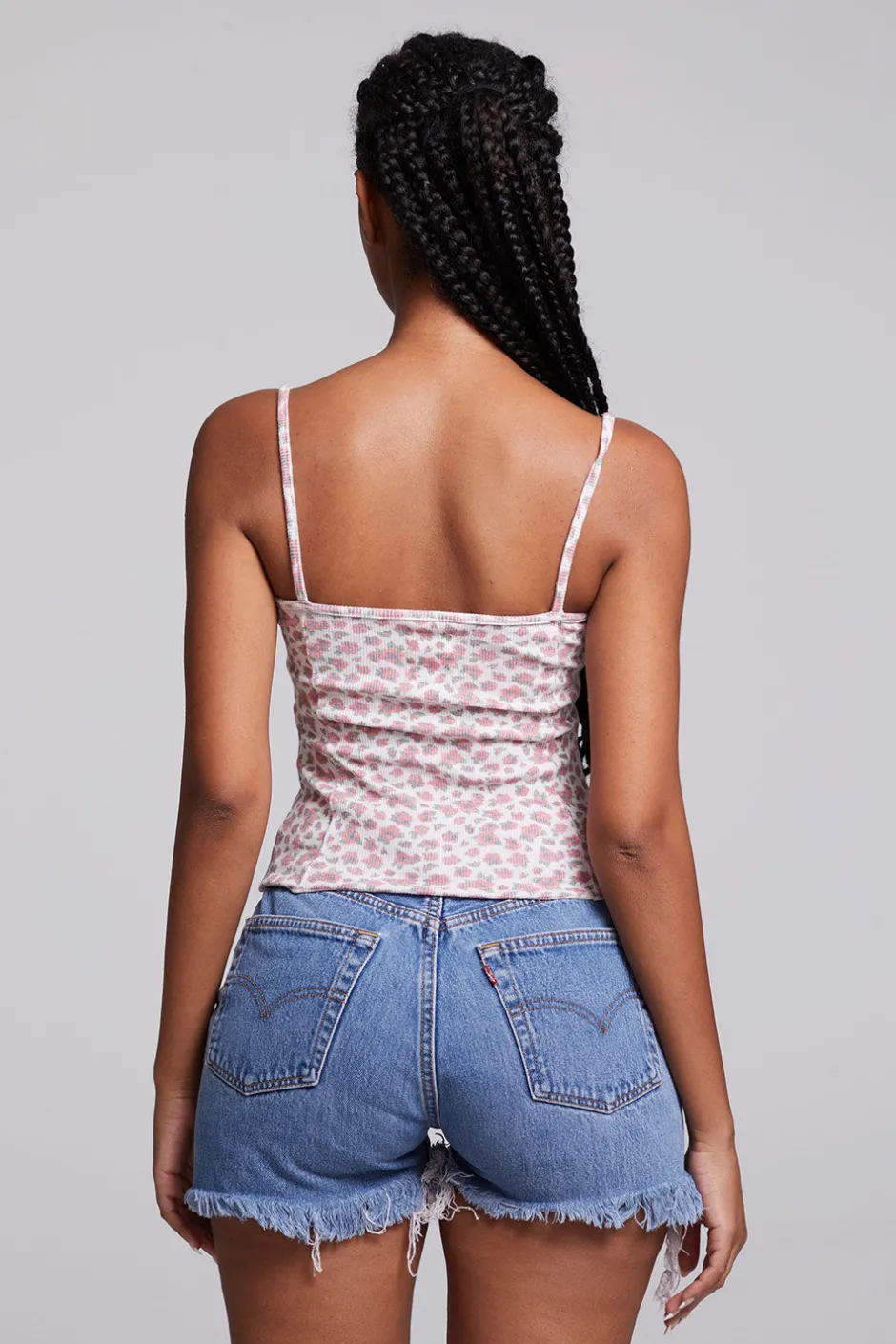 Women Chaser Brand Mercato Ditsy Rose Floral Tank Top