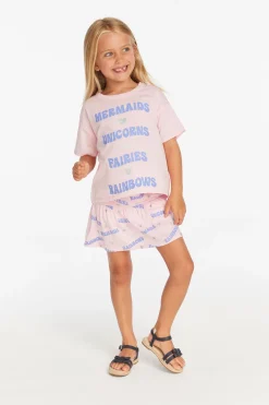 Kids Chaser Brand Mermaid & Friends Peplum Girls Skort