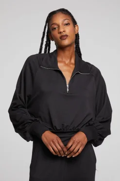 Women Chaser Brand Midnight Licorice Half Zip