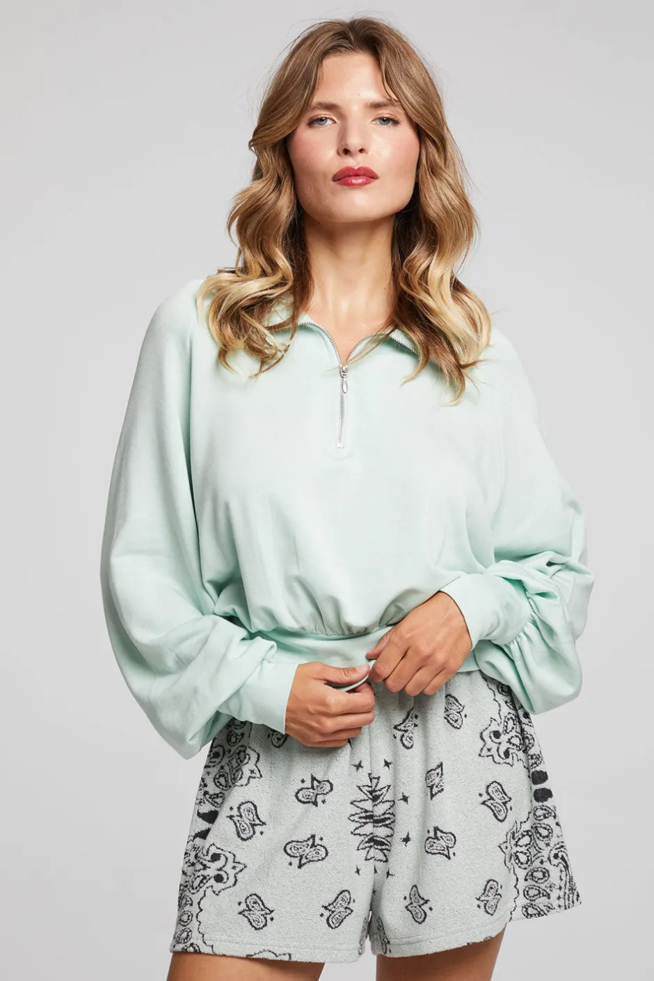 Women Chaser Brand Midnight Matcha Half Zip