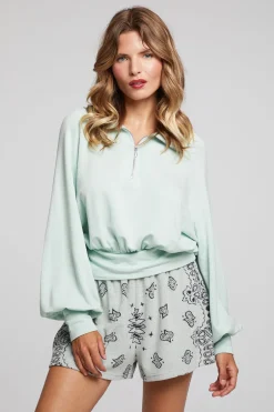 Women Chaser Brand Midnight Matcha Half Zip