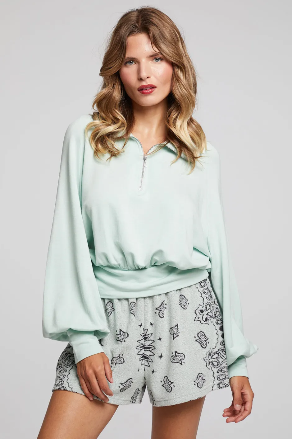 Women Chaser Brand Midnight Matcha Half Zip