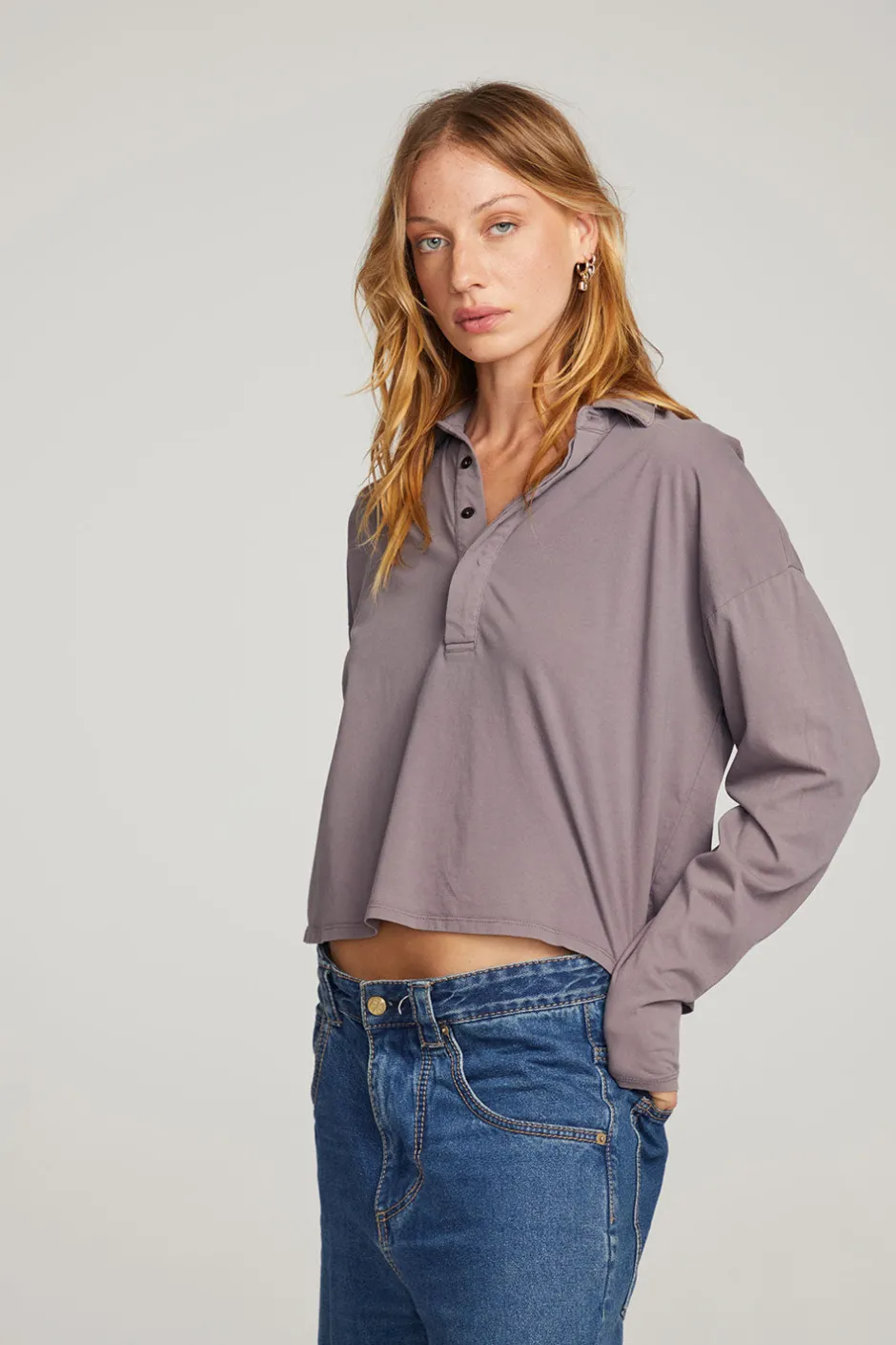 Women Chaser Brand Miles Purple Sage Long Sleeve