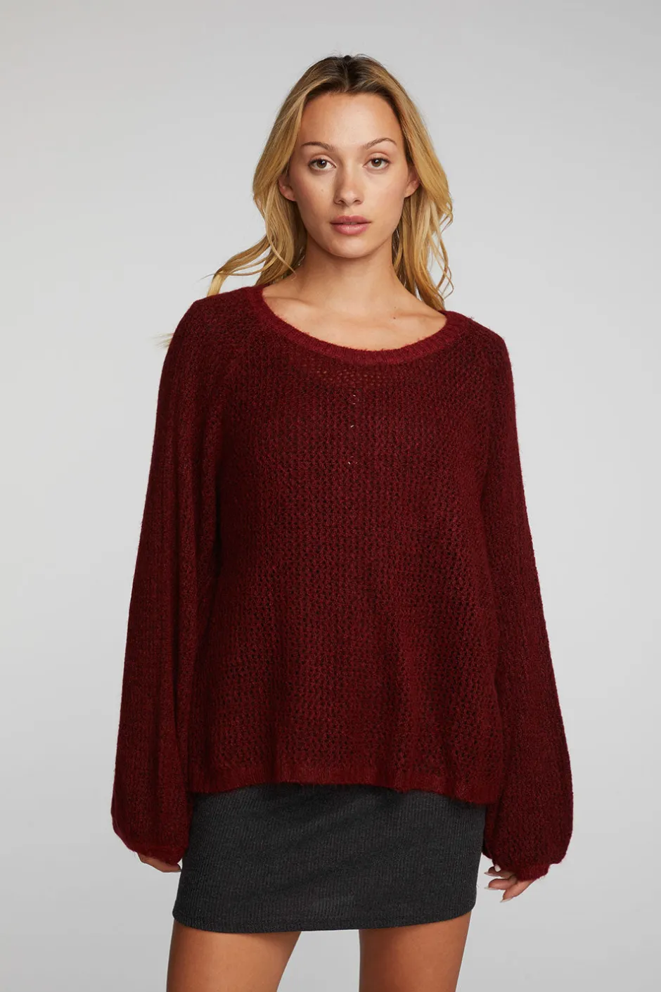 Women Chaser Brand Mohair Sweater Knit Belle Pullover
