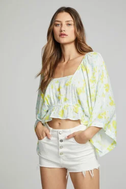 Women Chaser Brand Monarch Crop Top - Daisy Floral Print