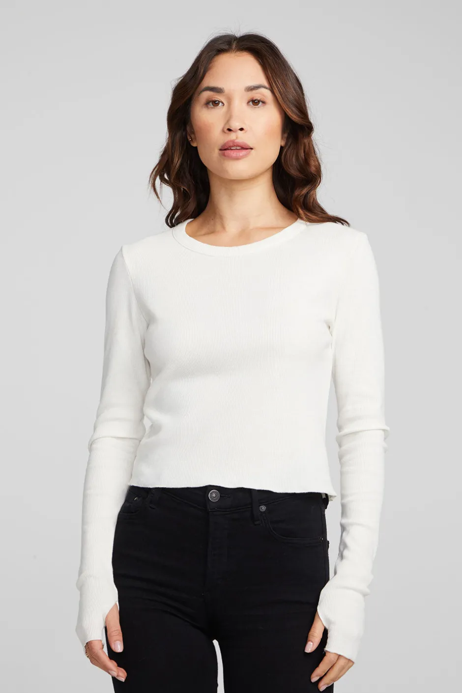 Women Chaser Brand Moonlight Bright White Long Sleeve