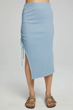 Women Chaser Brand Mullen Midi Skirt - Faded Denim