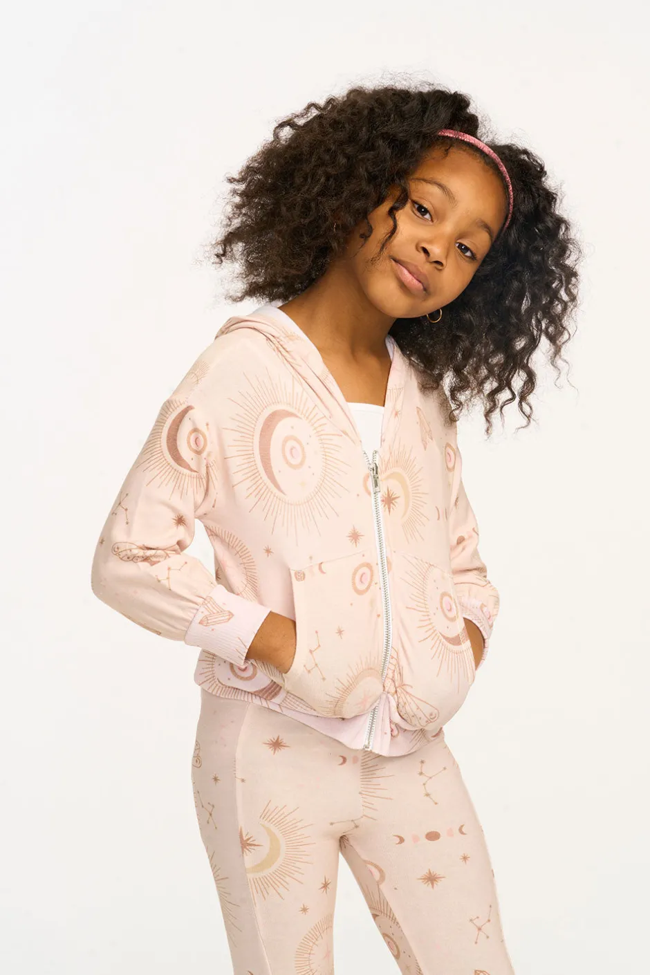 Kids Chaser Brand Mystical Sky Cozy Knit Zip Up Hoodie