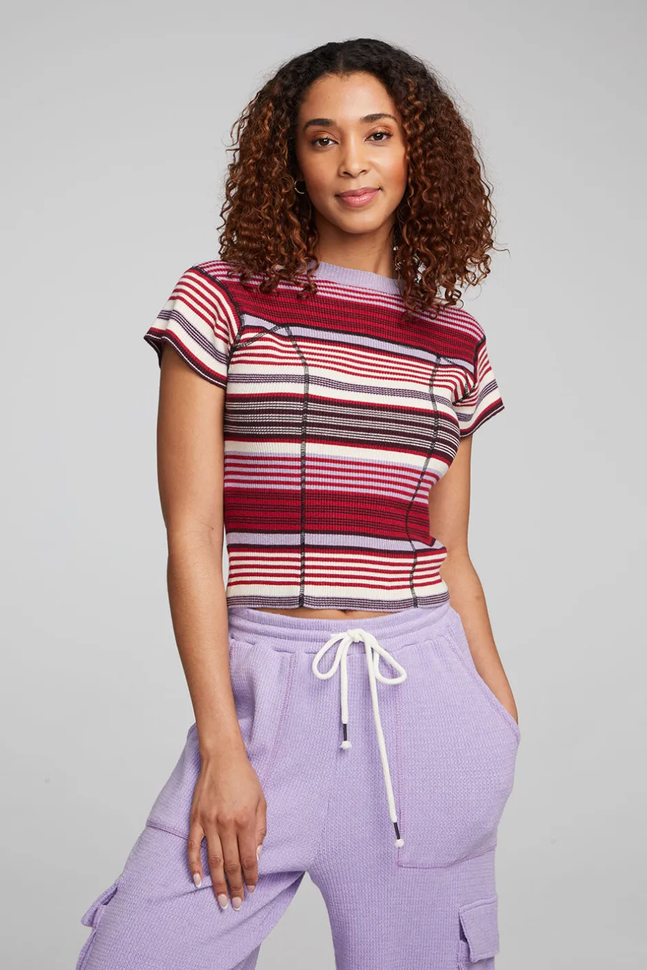 Women Chaser Brand Nahal Roxy Stripe Tee