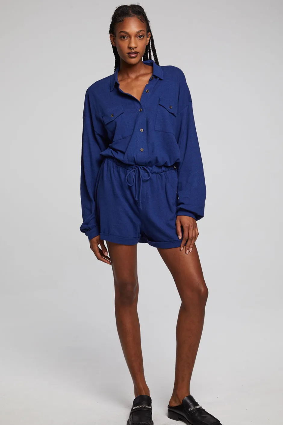 Women Chaser Brand Nocelle French Blue Jumpsuit