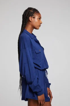 Women Chaser Brand Nocelle French Blue Jumpsuit