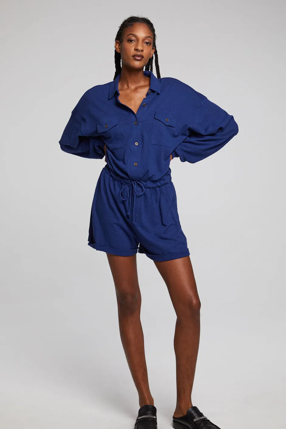Women Chaser Brand Nocelle French Blue Jumpsuit