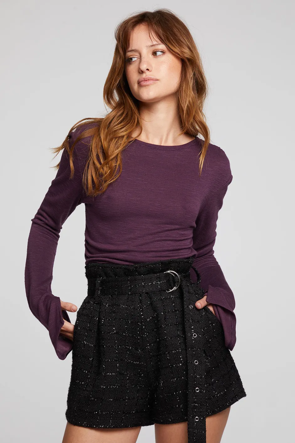Women Chaser Brand Nyla Plum Perfect Blouse
