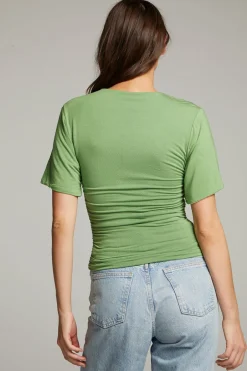 Women Chaser Brand Ocala Whitecap Grey And Piquant Green Reversible Top