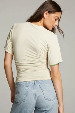 Women Chaser Brand Ocala Whitecap Grey And Piquant Green Reversible Top