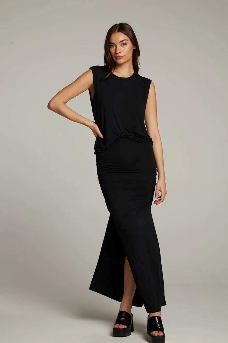 Women Chaser Brand Ocean True Black Tank