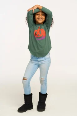 Kids Chaser Brand Ombre Pumpkin Long Sleeve