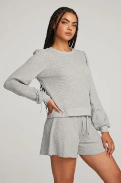 Women Chaser Brand Owlsey Grey Marl Pullover