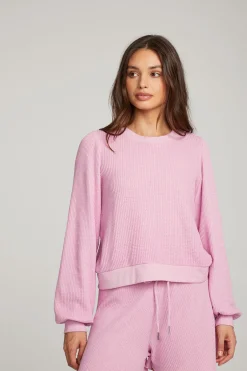 Women Chaser Brand Owlsey Pastel Lavender Pullover