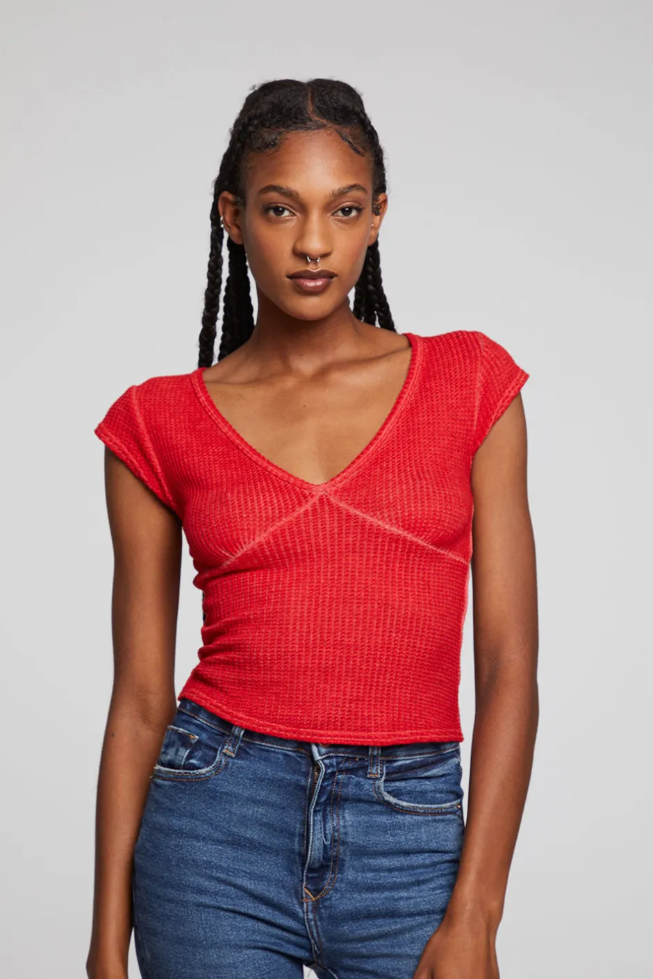 Women Chaser Brand Page Crimson Tee