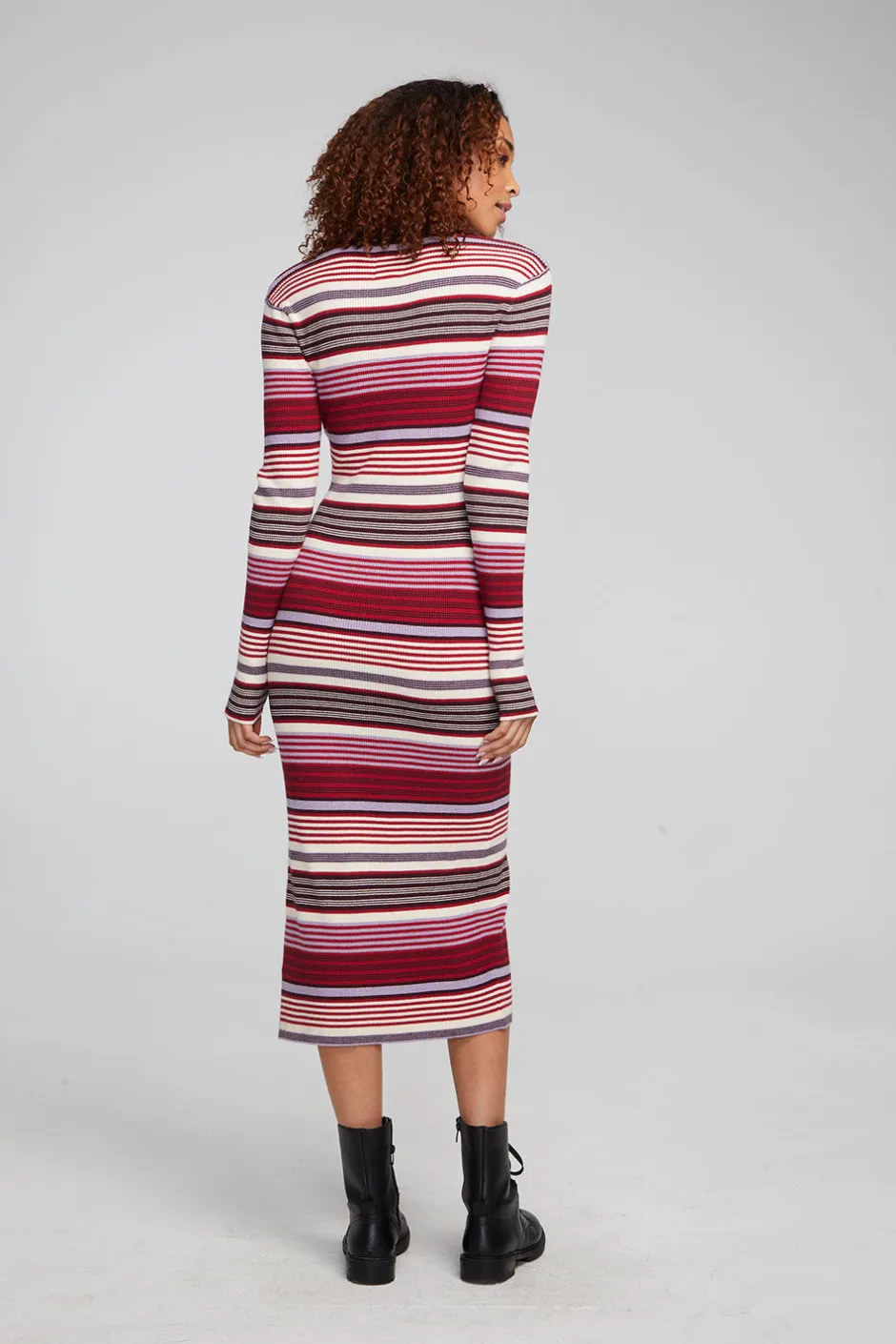 Women Chaser Brand Palm Roxy Stripe Midi Dress
