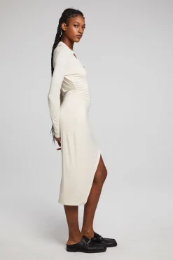 Women Chaser Brand Palmm Whitecap Grey Midi Dress