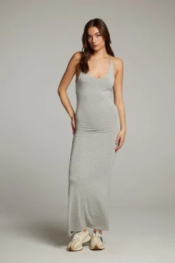 Women Chaser Brand Panther Heather Grey Maxi Dress