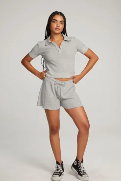 Women Chaser Brand Paseo Grey Marl Shorts