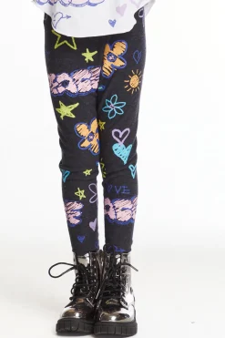 Kids Chaser Brand Peace & Love Girls Cozy Knit Classic Legging