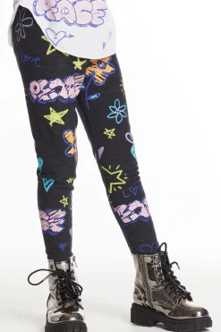 Kids Chaser Brand Peace & Love Girls Cozy Knit Classic Legging