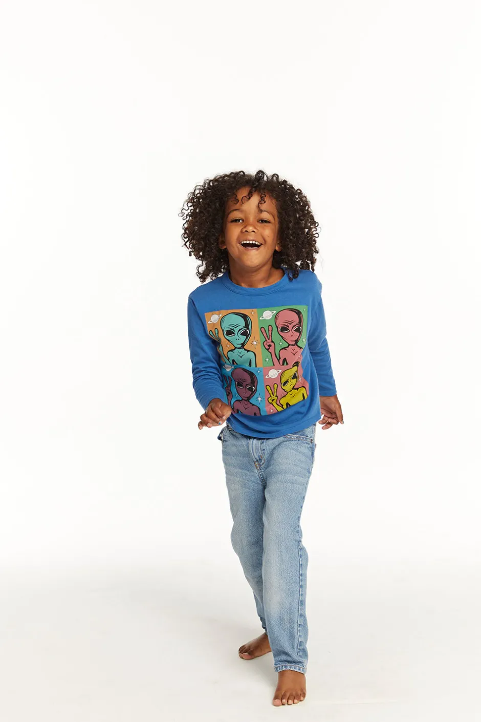 Kids/BOY Chaser Brand Peace Alien Long Sleeve Tee