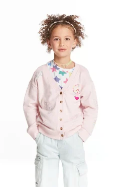 Kids Chaser Brand Peace Love Smile Girls Cardigan