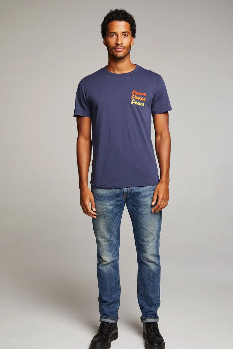 Chaser Brand Peace Script Mens Tee