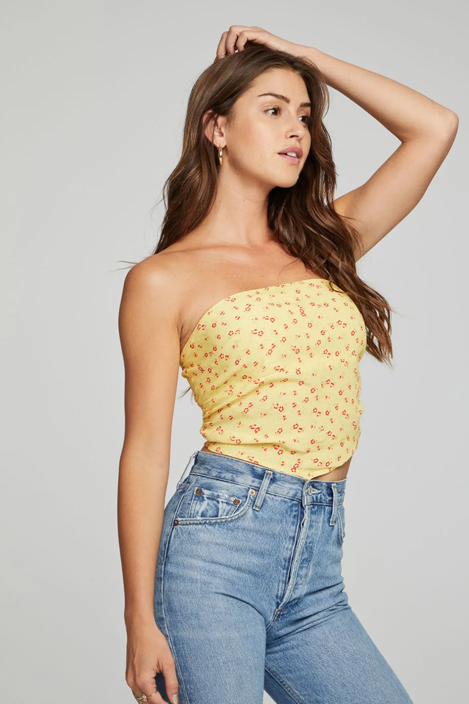 Women Chaser Brand Pier Crop Top - Anise Flower
