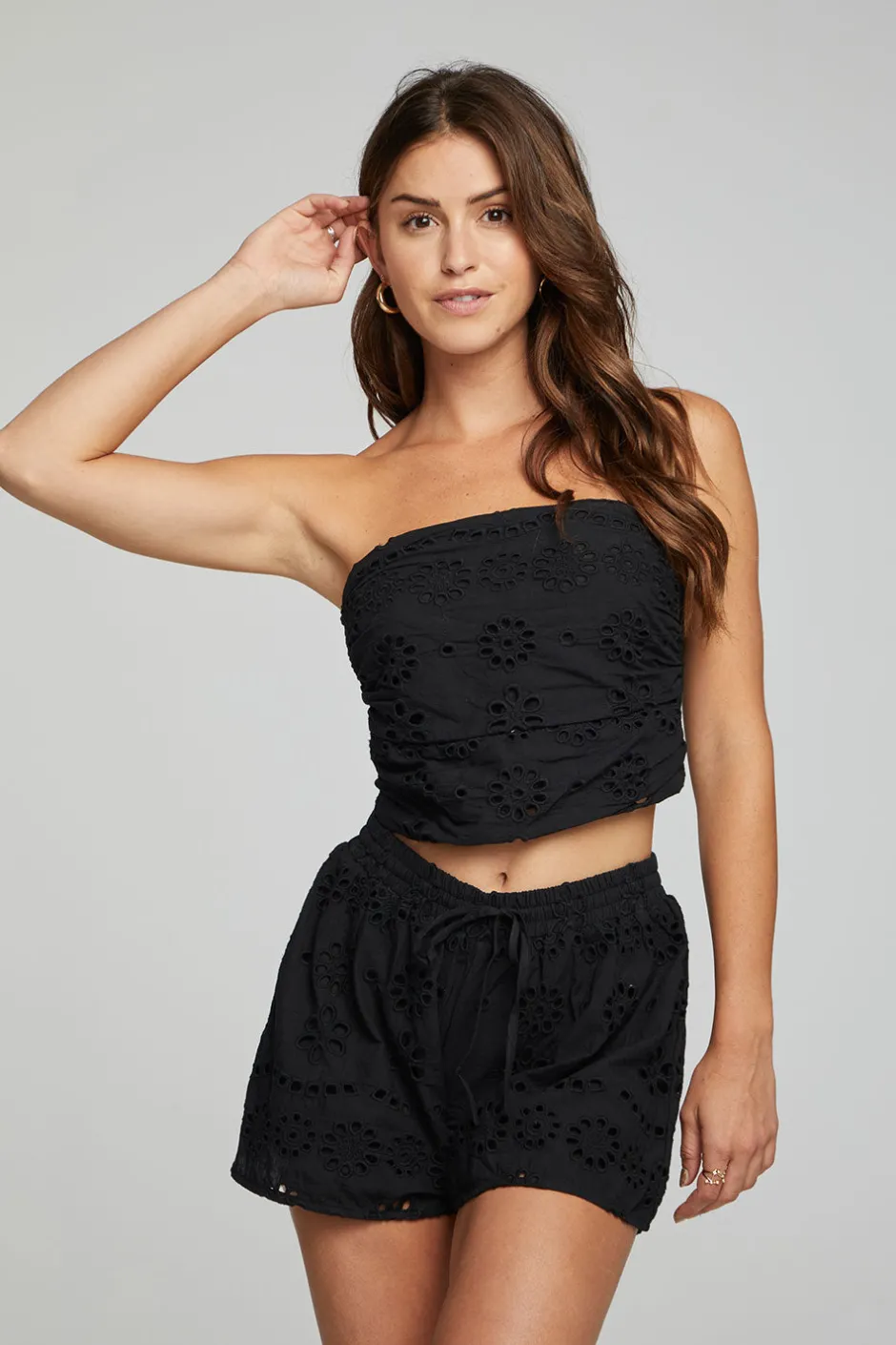 Women Chaser Brand Pier Crop Top - Black Onyx