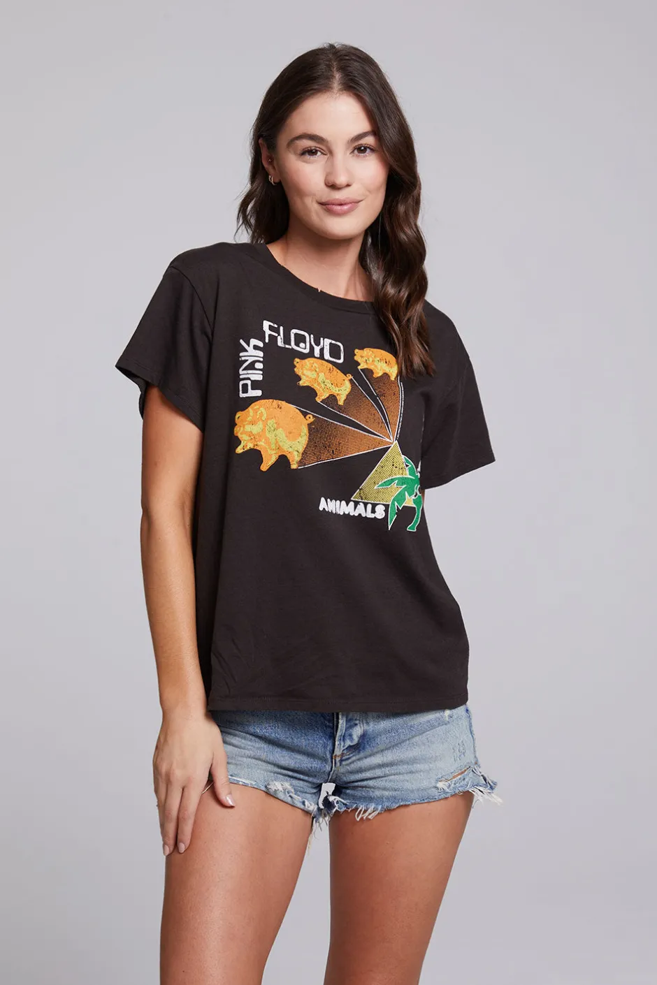 Women Chaser Brand Pink Floyd Animals Tour '77 Tee