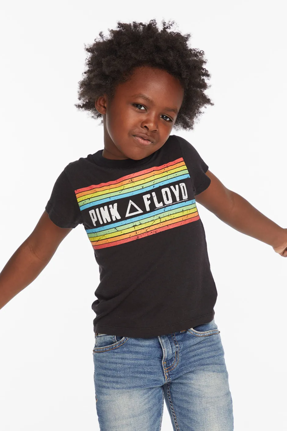 Women/Kids/BOY Chaser Brand Pink Floyd Rainbow Stripe Boys Tee