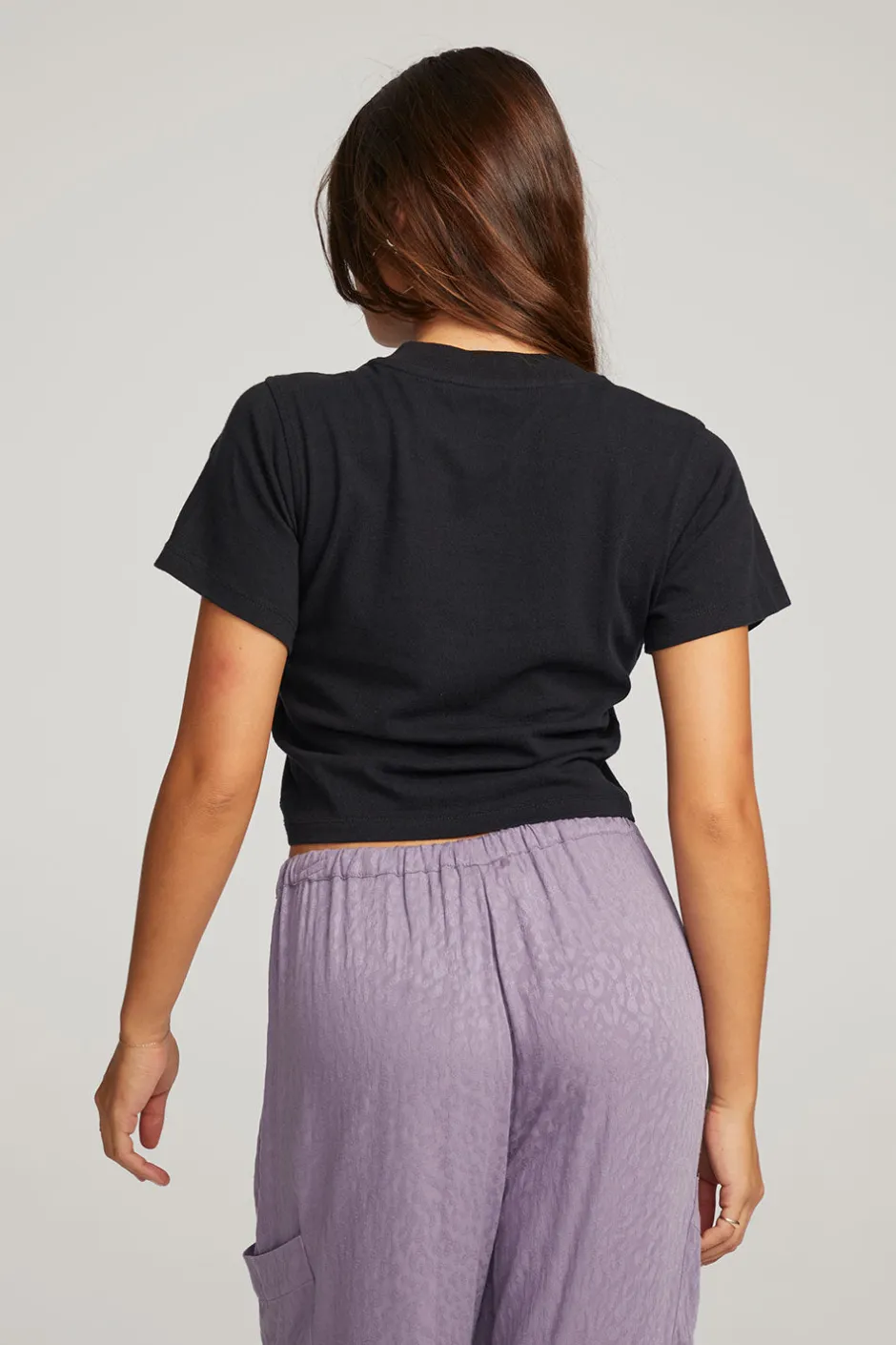 Women Chaser Brand Pink Floyd Retro Band Crop Tee