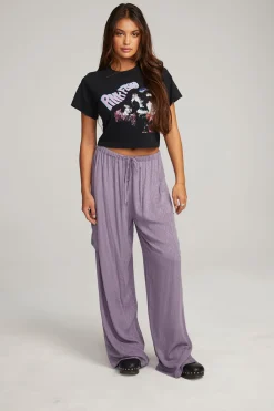 Women Chaser Brand Pink Floyd Retro Band Crop Tee