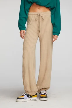 Women Chaser Brand Poor Boy Rib Blouson Hem Joggers