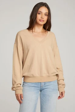 Women Chaser Brand Poppy Cappuccino Pullover